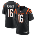 Cincinnati Bengals Joe Flacco Black Team Game Jersey product image 1, provided for visual reference and product detail review