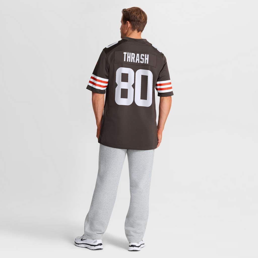 Cleveland Browns Jamari Thrash Brown Team Game Jersey product image 5, provided for visual reference and product detail