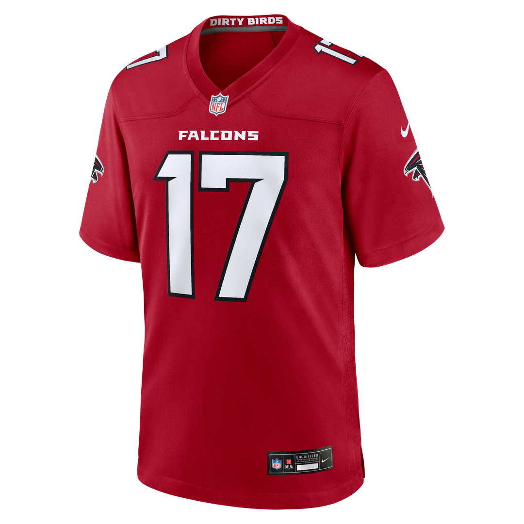Atlanta Falcons Zachariah Branch Red Team Game Jersey product image 2, provided for visual reference and product detail