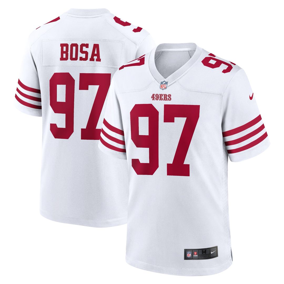 San Francisco 49ers Nick Bosa Scarlet Player Game Jersey product image 17, provided for visual reference and product detail