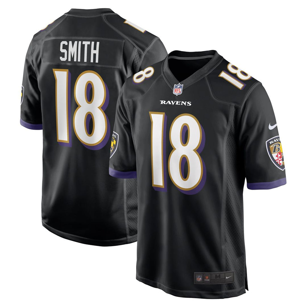 Baltimore Ravens Roquan Smith Black Alternate Game Jersey product image 1, provided for visual reference and product detail