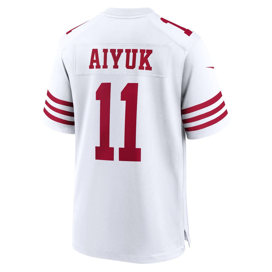 San Francisco 49ers Brandon Aiyuk Scarlet Team Player Game Jersey product image 19, provided for visual reference and