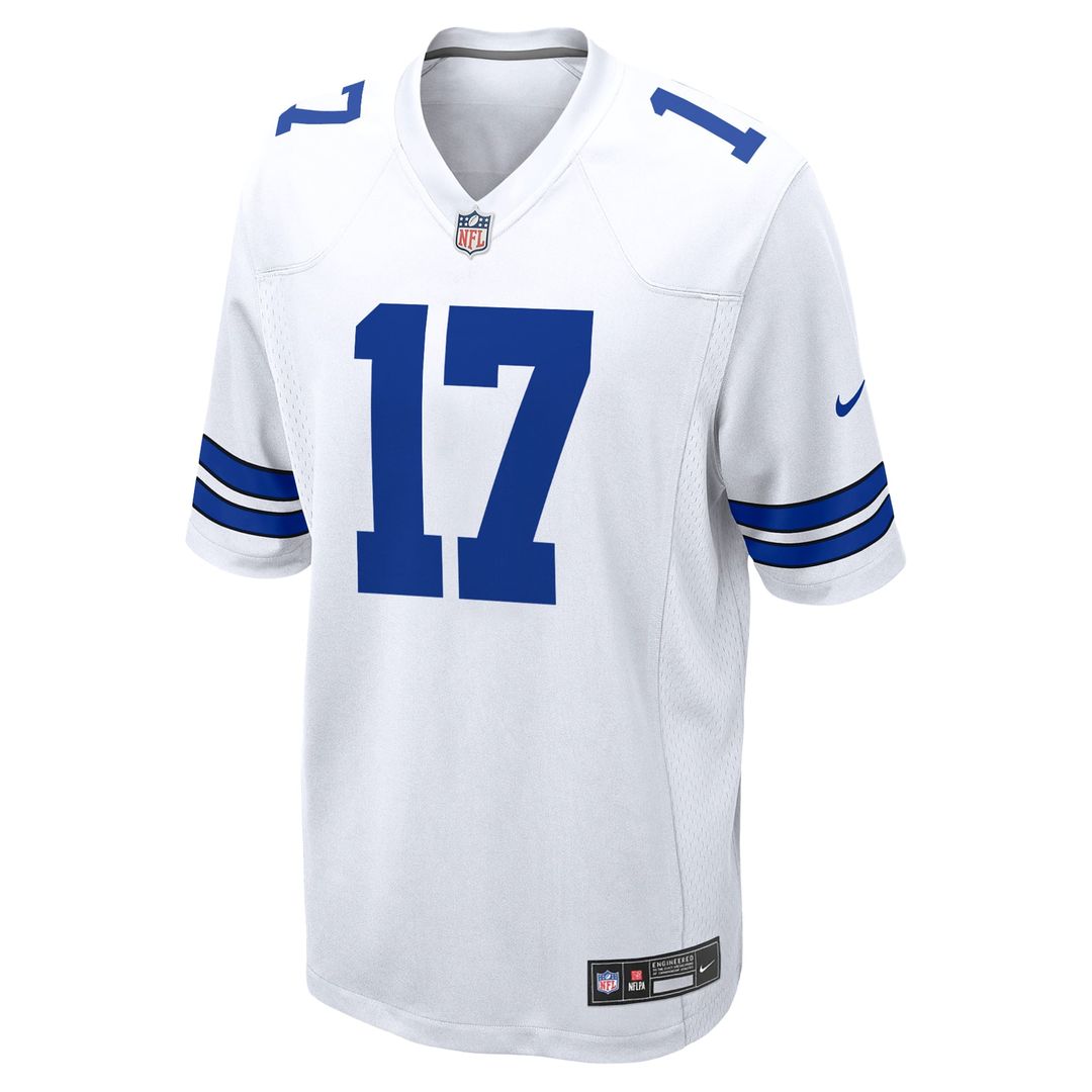 Dallas Cowboys Brandon Aubrey White Game Jersey product image 2, provided for visual reference and product detail review