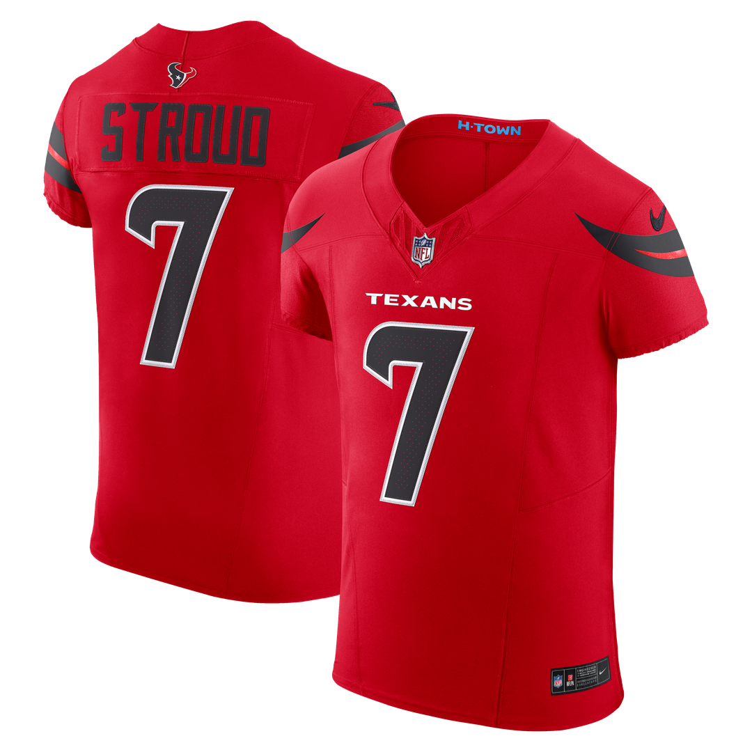Houston Texans C.J. Stroud Red Alternate Vapor F.U.S.E. Elite Jersey product image 1, provided for visual reference and