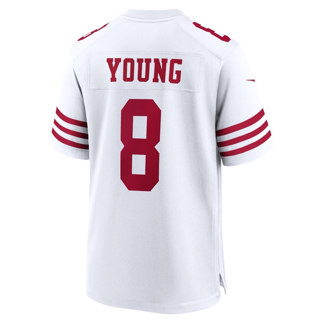 San Francisco 49ers Steve Young White Retired Player Game Jersey product image 6, provided for visual reference and product