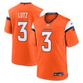 Denver Broncos Wil Lutz Orange Team Game Jersey product image 1, provided for visual reference and product detail review