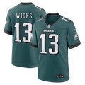 Philadelphia Eagles Dontayvion Wicks Midnight Green Team Game Jersey product image 1, provided for visual reference and