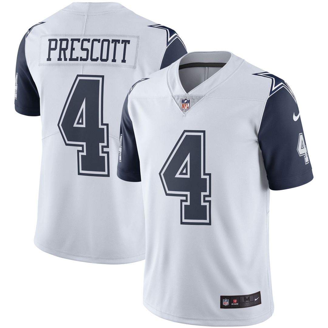 Dallas Cowboys Dak Prescott Navy Vapor Limited Player Jersey product image 7, provided for visual reference and product