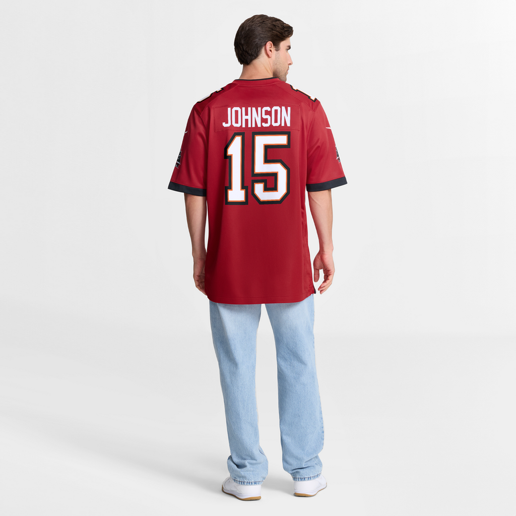 Tampa Bay Buccaneers Tez Johnson Red Team Game Jersey product image 8, provided for visual reference and product detail
