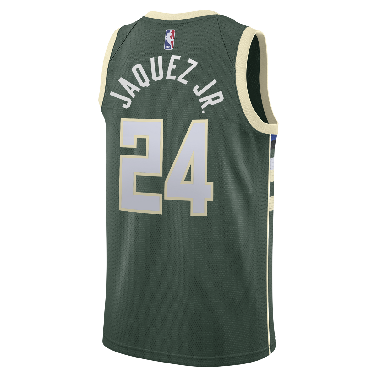 Jaime Jaquez Jr. Milwaukee Bucks Icon Edition Swingman Jersey - Hunter Green - Youth product image 4, provided for visual