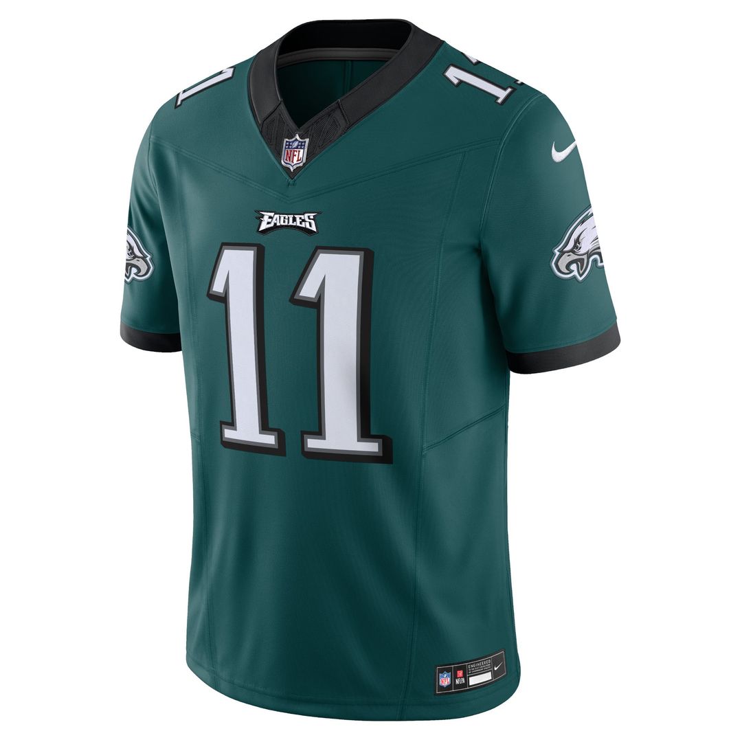 Philadelphia Eagles A.J. Brown Green Vapor F.U.S.E. Limited Jersey product image 2, provided for visual reference and