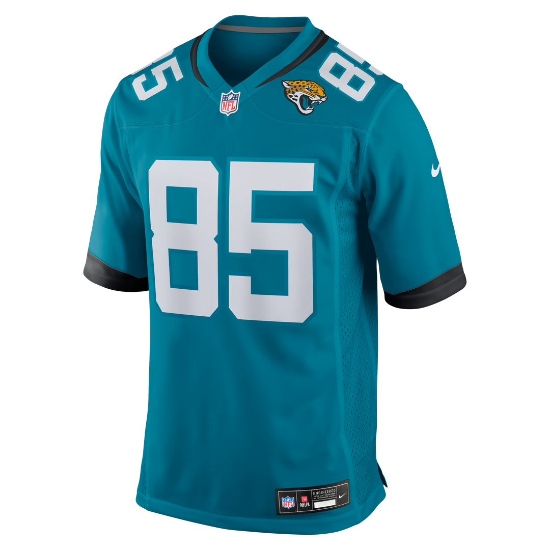 Jacksonville Jaguars Brenton Strange Teal Team Game Jersey product image 2, provided for visual reference and product detail