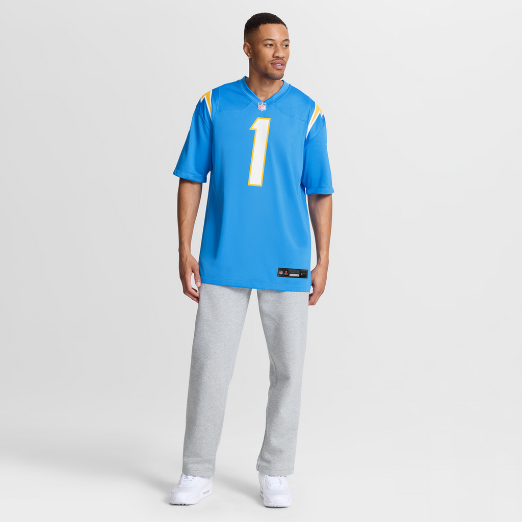 Los Angeles Chargers Quentin Johnston Navy Alternate Super Chargers Game Player Jersey product image 13, provided for visual