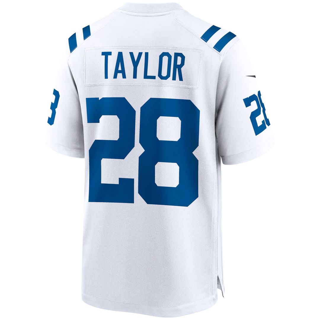 Indianapolis Colts Jonathan Taylor White Game Jersey product image 3, provided for visual reference and product detail review