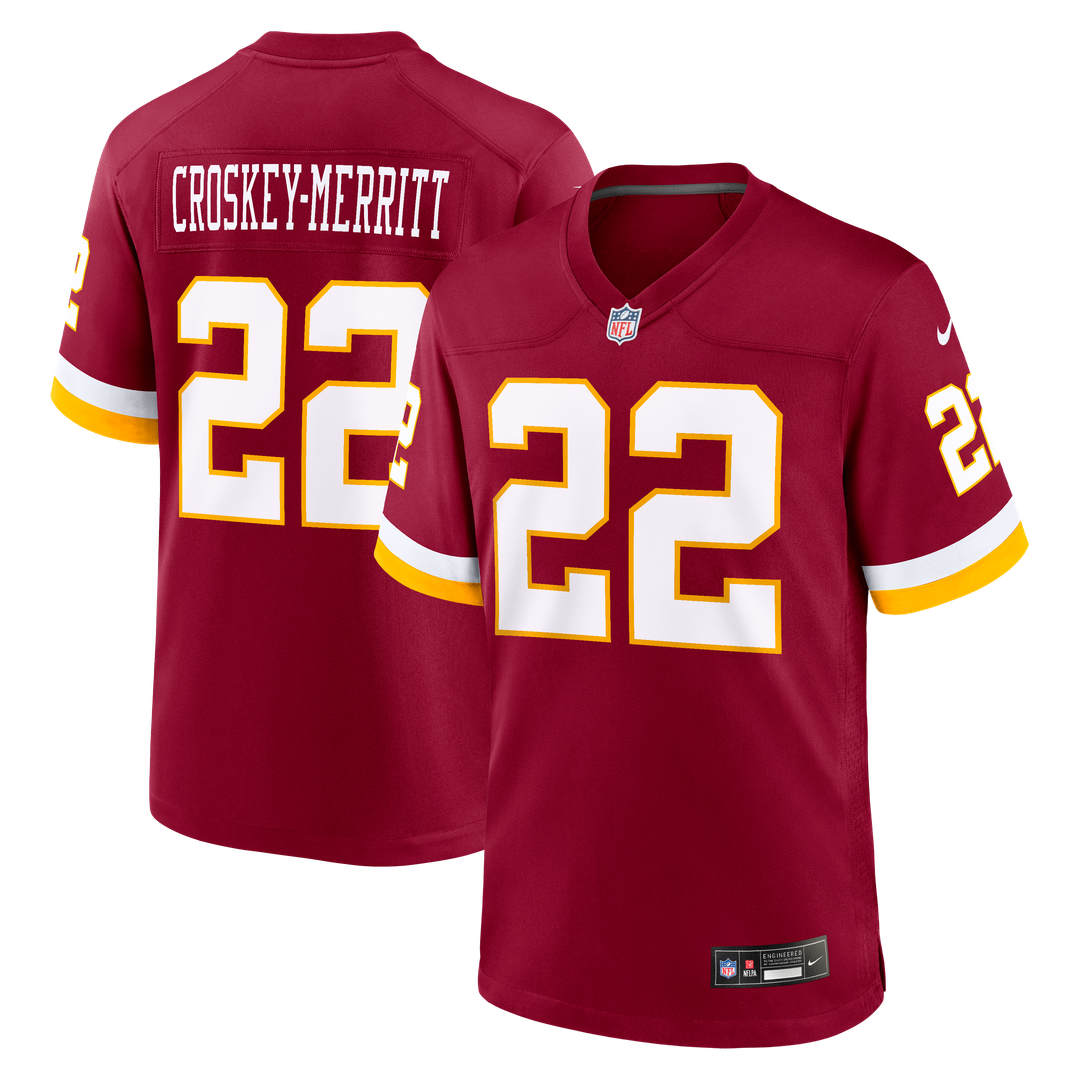 Washington Commanders Jacory Croskey-Merritt Burgundy Game Jersey product image 8, provided for visual reference and product