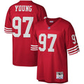 San Francisco 49ers Bryant Young Scarlet Legacy Replica Jersey product image 1, provided for visual reference and product