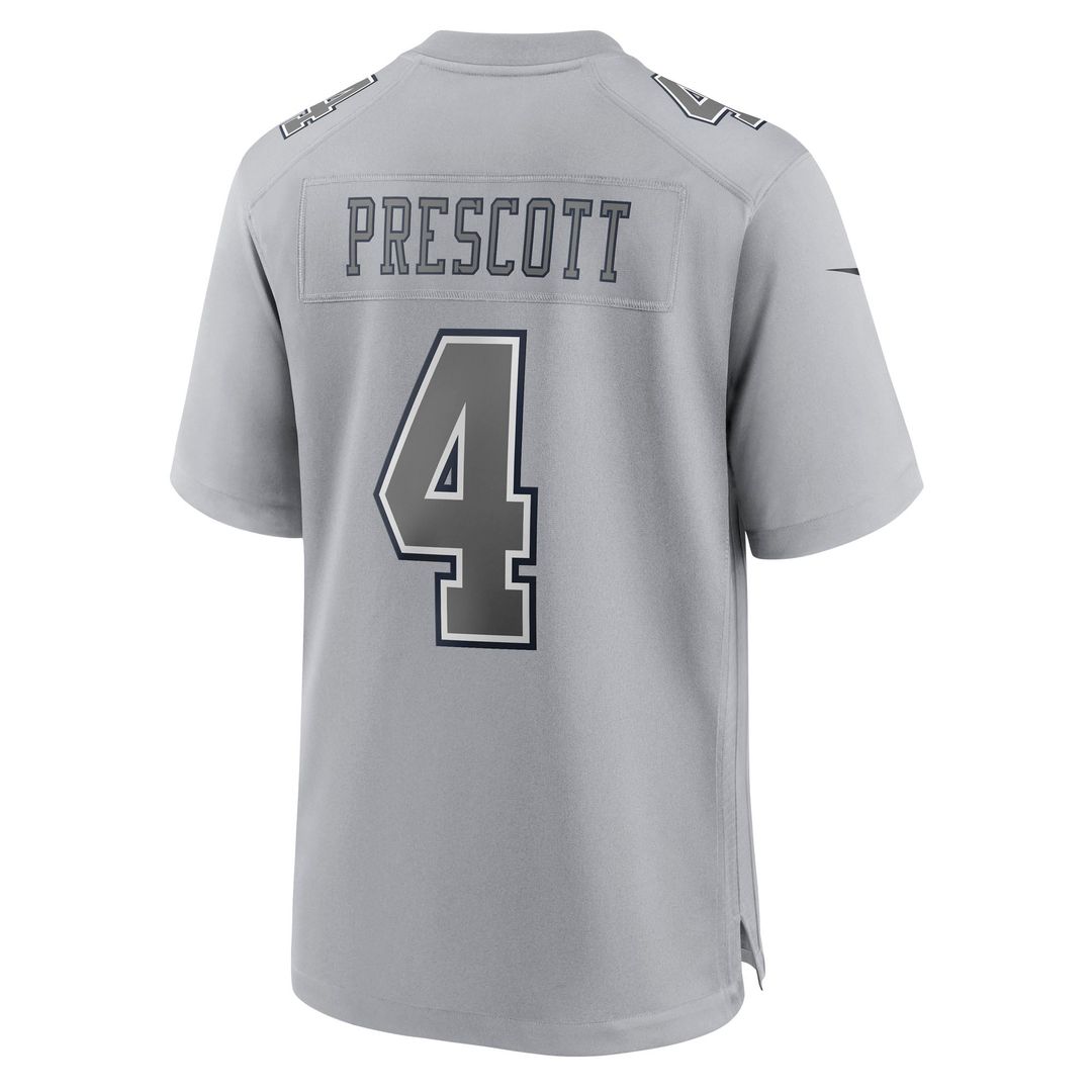 Dallas Cowboys Dak Prescott Gray Atmosphere Fashion Game Jersey product image 3, provided for visual reference and product