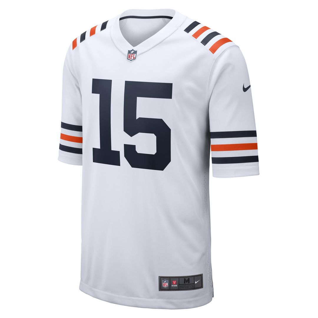 Chicago Bears Rome Odunze White Alternate Game Jersey product image 2, provided for visual reference and product detail