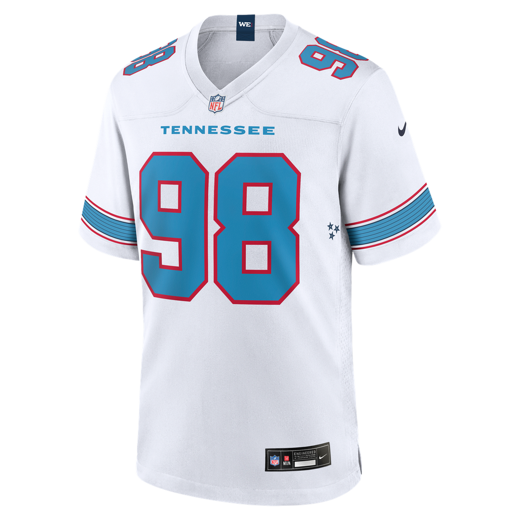 Tennessee Titans Jeffery Simmons Light Blue Game Jersey product image 14, provided for visual reference and product detail