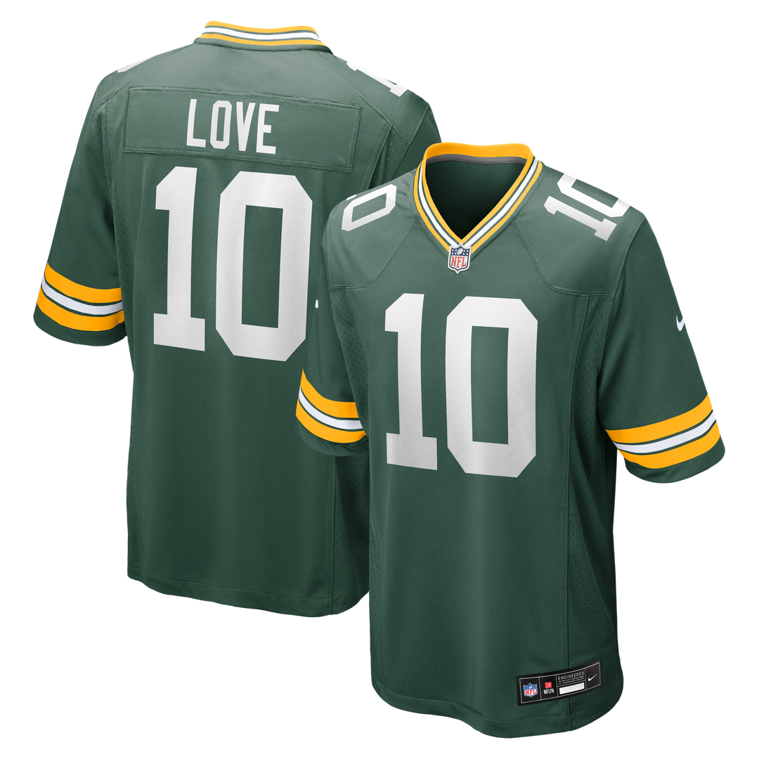 Green Bay Packers Love Green Player Game Jersey product image 1, provided for visual reference and product detail review
