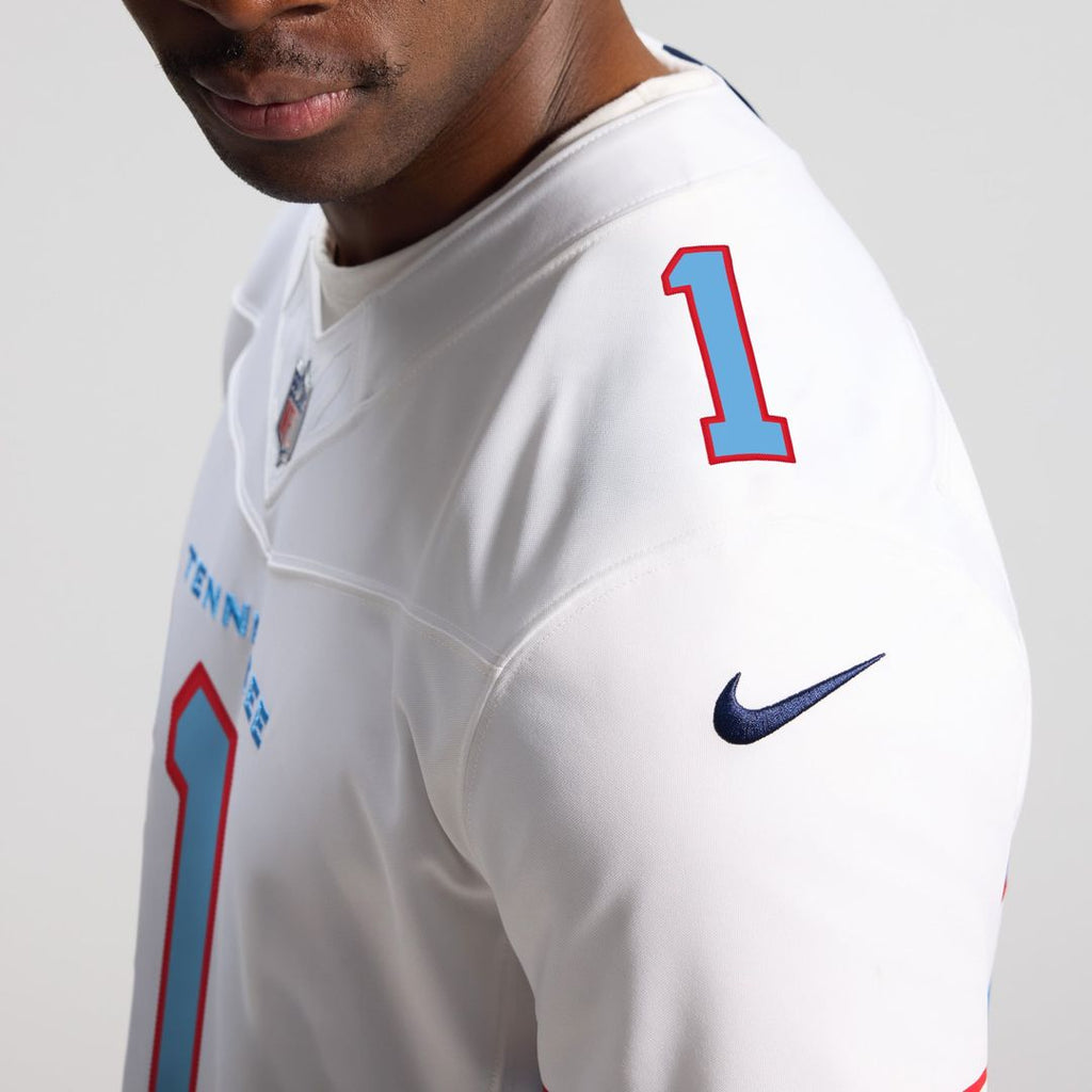 Tennessee Titans Cameron Ward Light Blue Team Vapor F.U.S.E. Stitched Limited Jersey product image 34, provided for visual