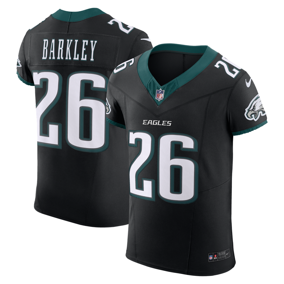 Philadelphia Eagles Saquon Barkley Black Alternate Vapor F.U.S.E. Elite Jersey product image 1, provided for visual