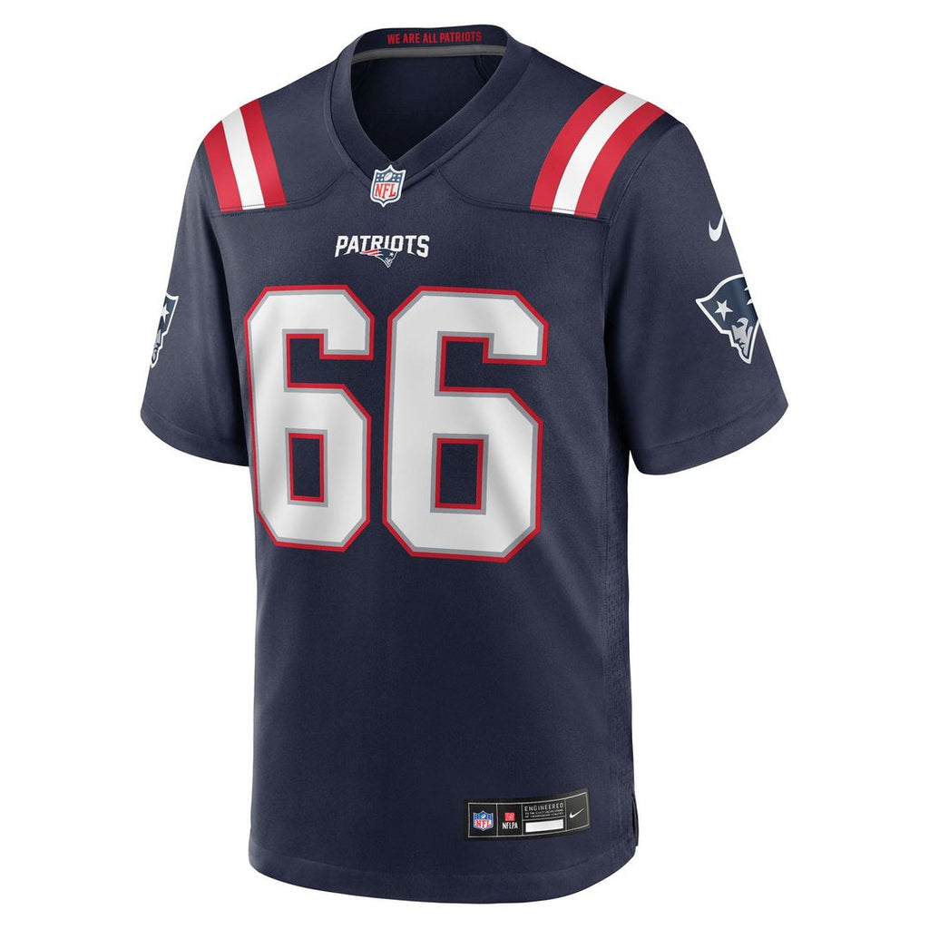 New England Patriots Will Campbell Navy Team Game Jersey product image 2, provided for visual reference and product detail