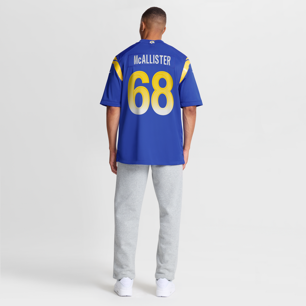 Los Angeles Rams Mike McAllister Royal Home Game Jersey product image 8, provided for visual reference and product detail