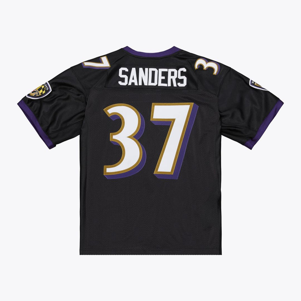 Baltimore Ravens Deion Sanders Black 2005 Authentic Throwback Jersey product image 3, provided for visual reference and