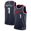 Keaton Wagler Los Angeles Clippers Replica Swingman Icon Jersey - Navy - Unisex product image 1, provided for visual