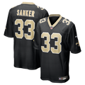 New Orleans Saints Jonas Sanker Black Team Game Jersey product image 1, provided for visual reference and product detail