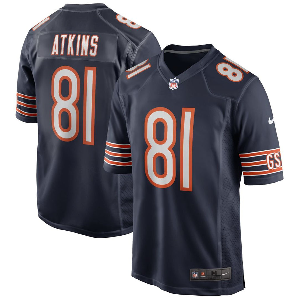 Chicago Bears Doug Atkins Navy Game Retired Player Jersey product image 1, provided for visual reference and product detail