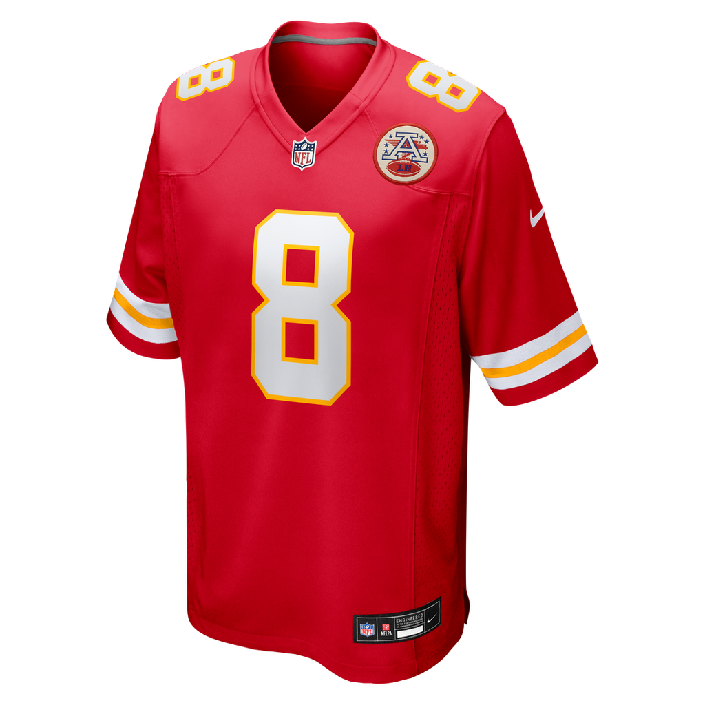 Kansas City Chiefs Kristian Fulton Red Team Game Jersey product image 2, provided for visual reference and product detail