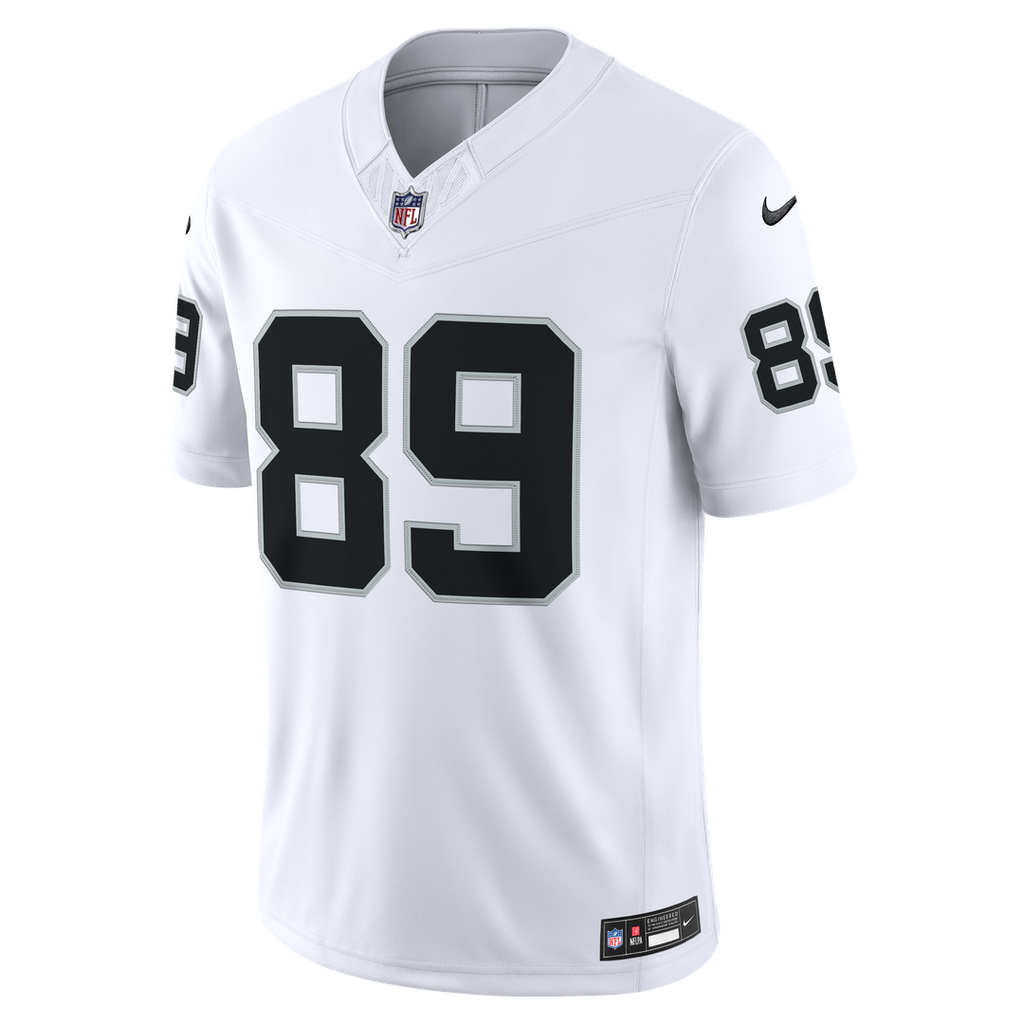 Las Vegas Raiders Brock Bowers White Vapor F.U.S.E. Stitched Limited Jersey product image 2, provided for visual reference