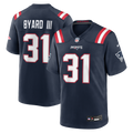 New England Patriots Kevin Byard III Navy Team Game Jersey product image 1, provided for visual reference and product detail