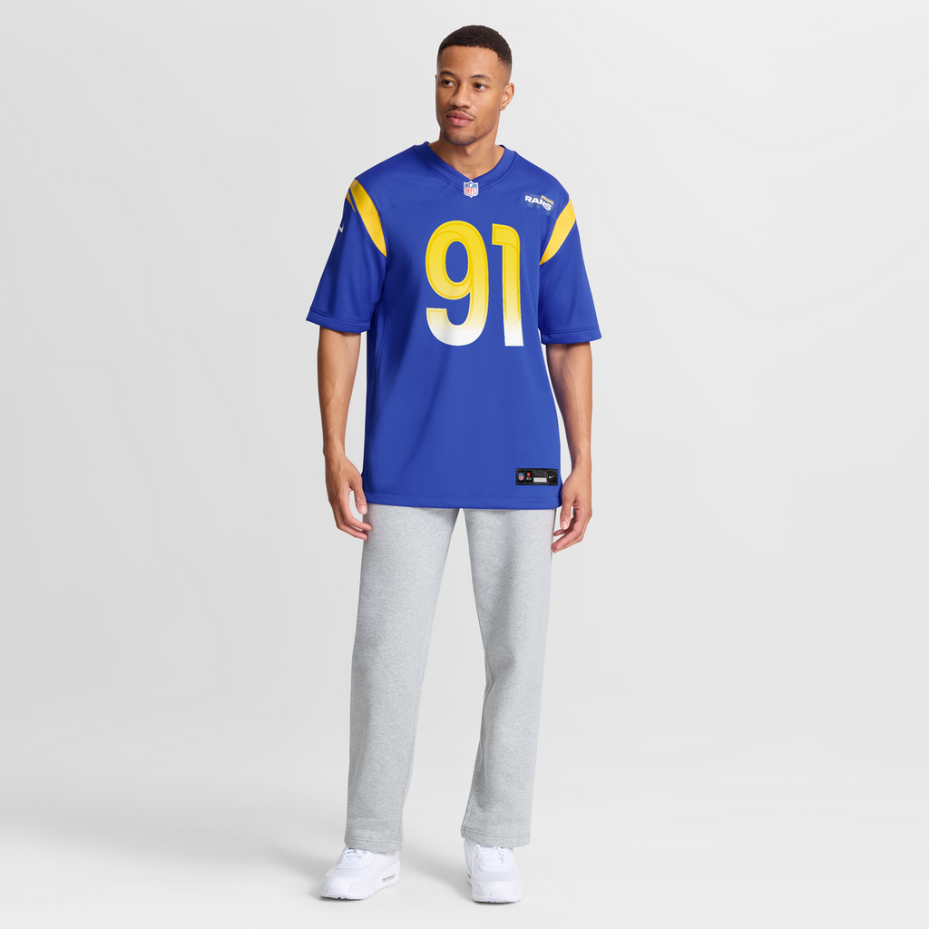 Los Angeles Rams Kobie Turner Royal Home Game Jersey product image 7, provided for visual reference and product detail review