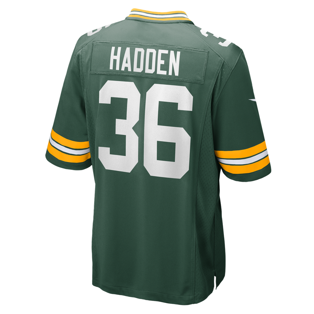 Green Bay Packers Kamal Hadden Green Team Game Jersey product image 3, provided for visual reference and product detail