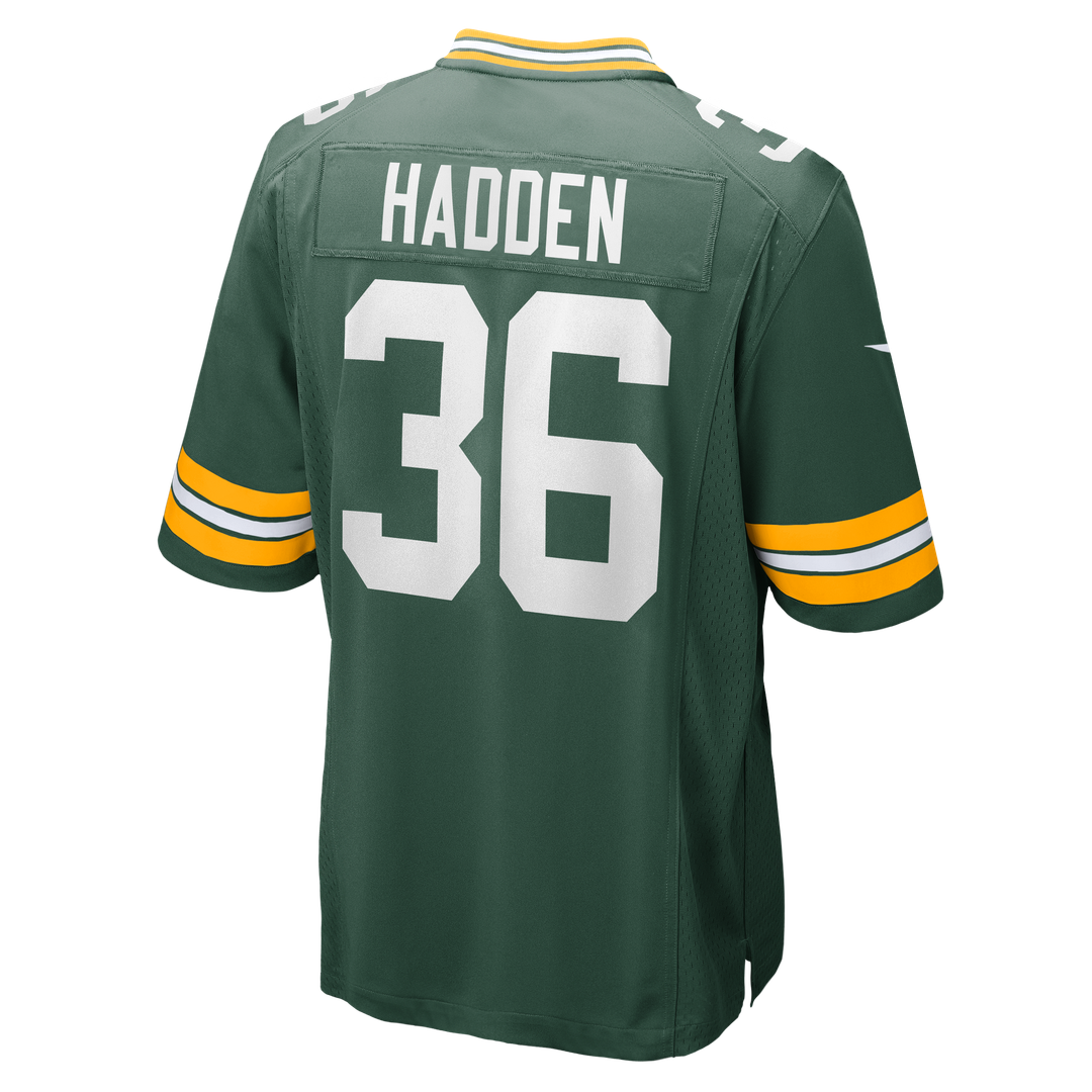 Green Bay Packers Kamal Hadden Green Team Game Jersey product image 3, provided for visual reference and product detail