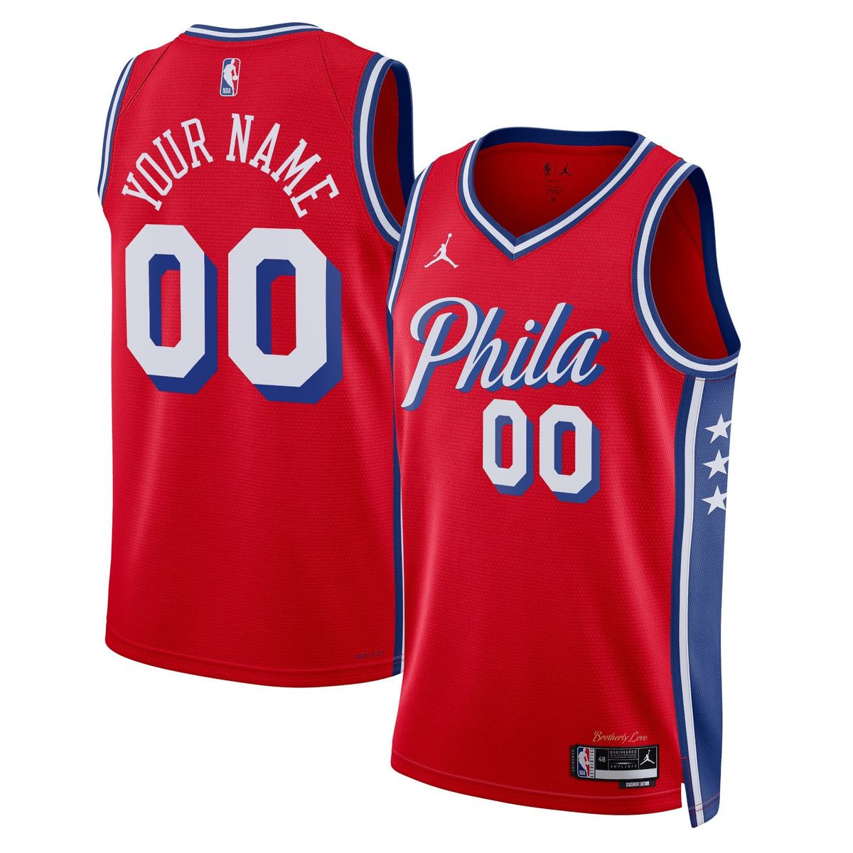 Philadelphia 76ers Statement Swingman Basketball Jersey - Custom - Unisex product image 1, provided for visual reference and