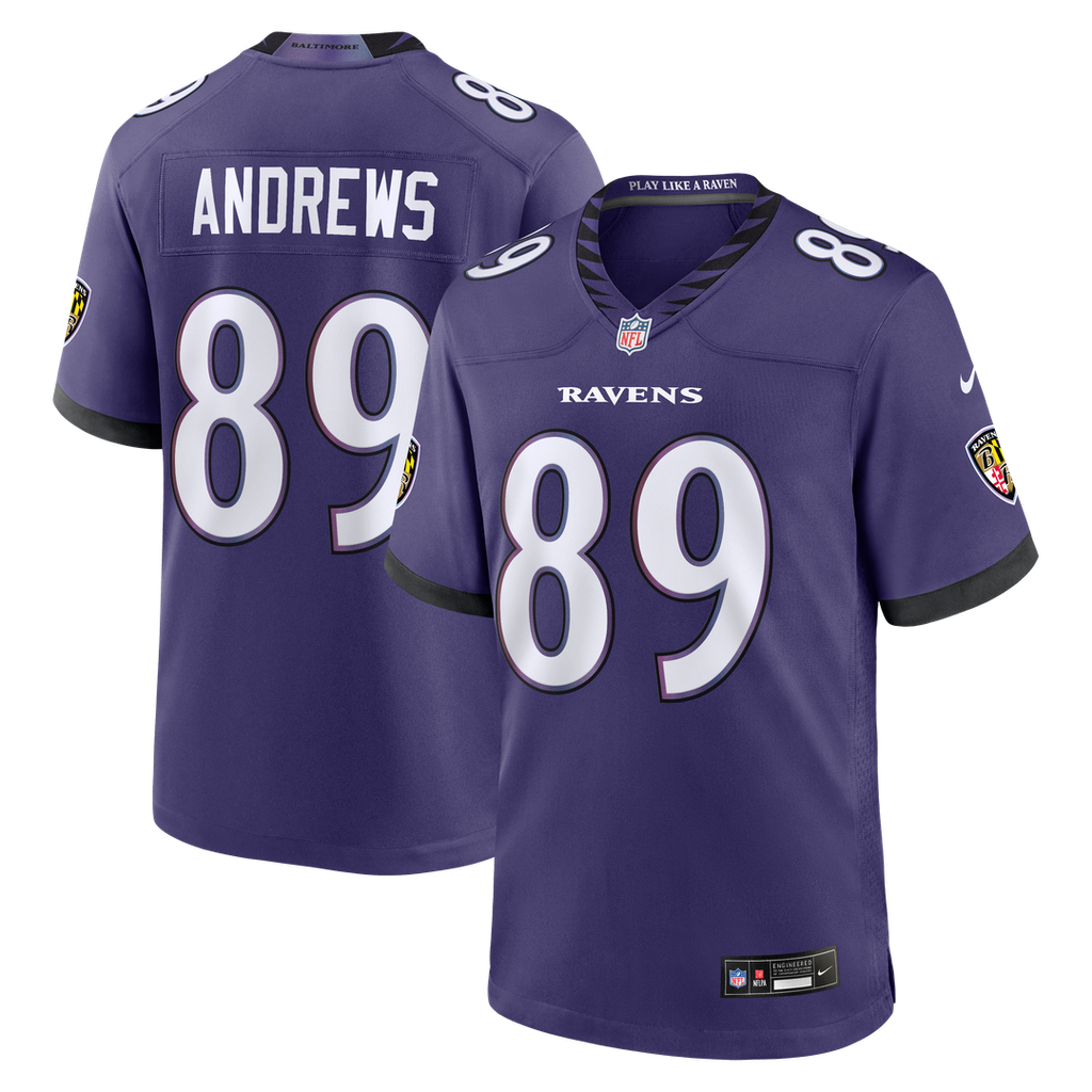 Baltimore Ravens Mark Andrews Black Alternate Game Jersey product image 7, provided for visual reference and product detail