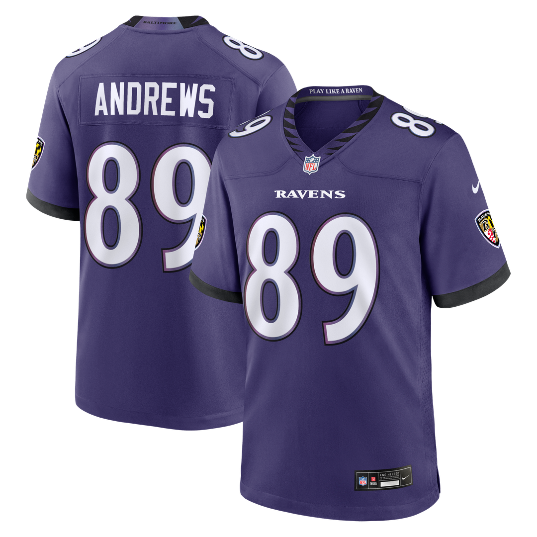 Baltimore Ravens Mark Andrews Black Alternate Game Jersey product image 7, provided for visual reference and product detail
