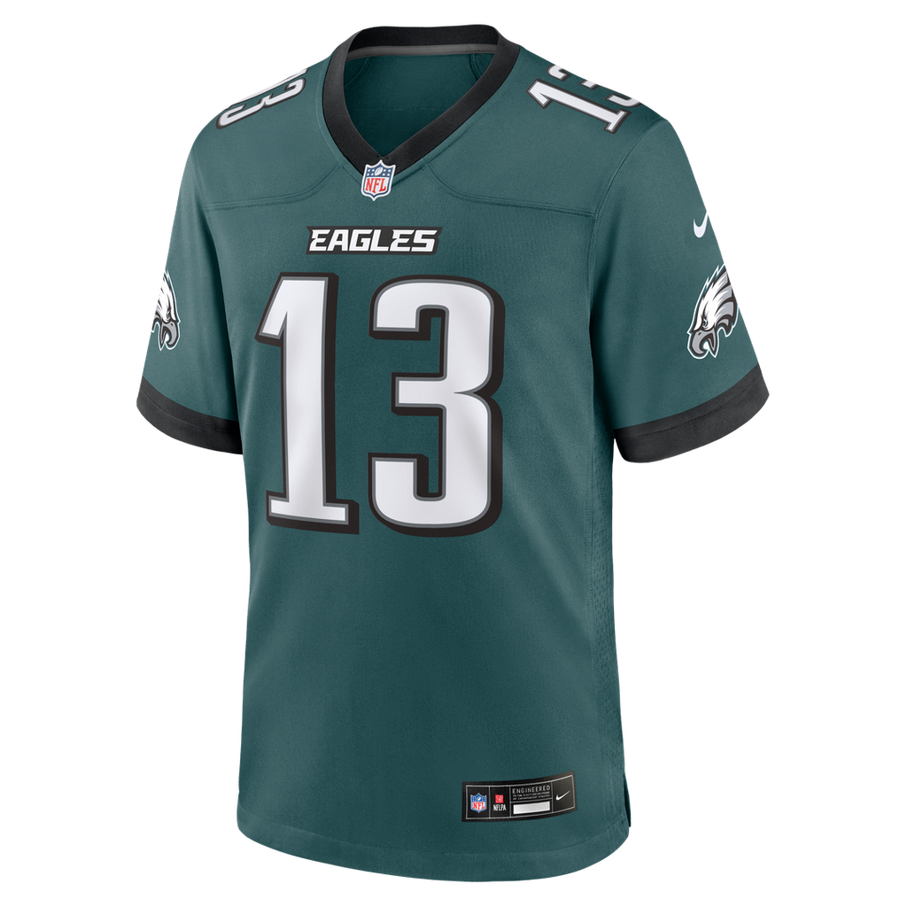 Philadelphia Eagles Dontayvion Wicks Midnight Green Team Game Jersey product image 2, provided for visual reference and