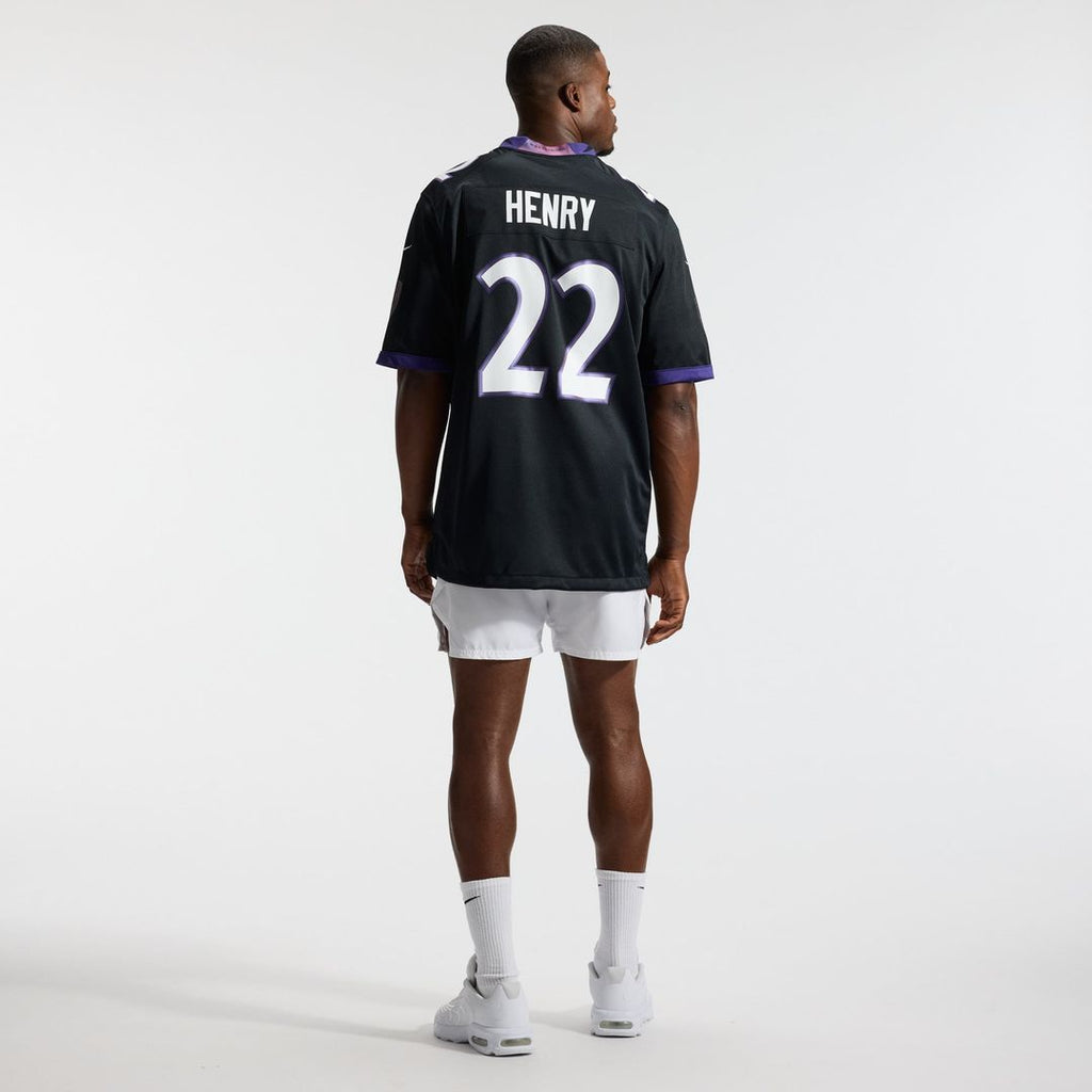 Baltimore Ravens Derrick Henry Black Alternate Game Jersey product image 5, provided for visual reference and product detail