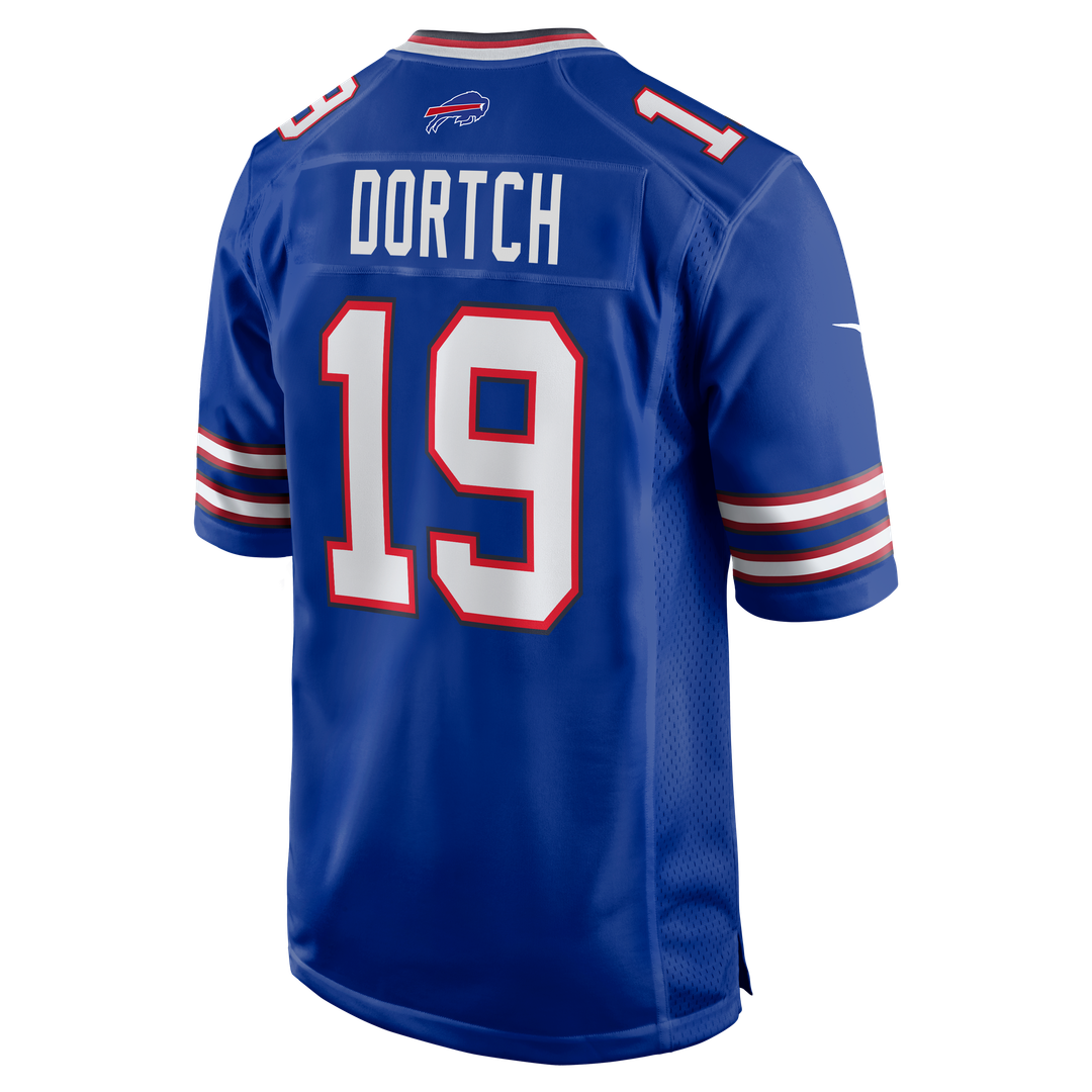 Buffalo Bills Greg Dortch Royal Team Game Jersey product image 5, provided for visual reference and product detail review