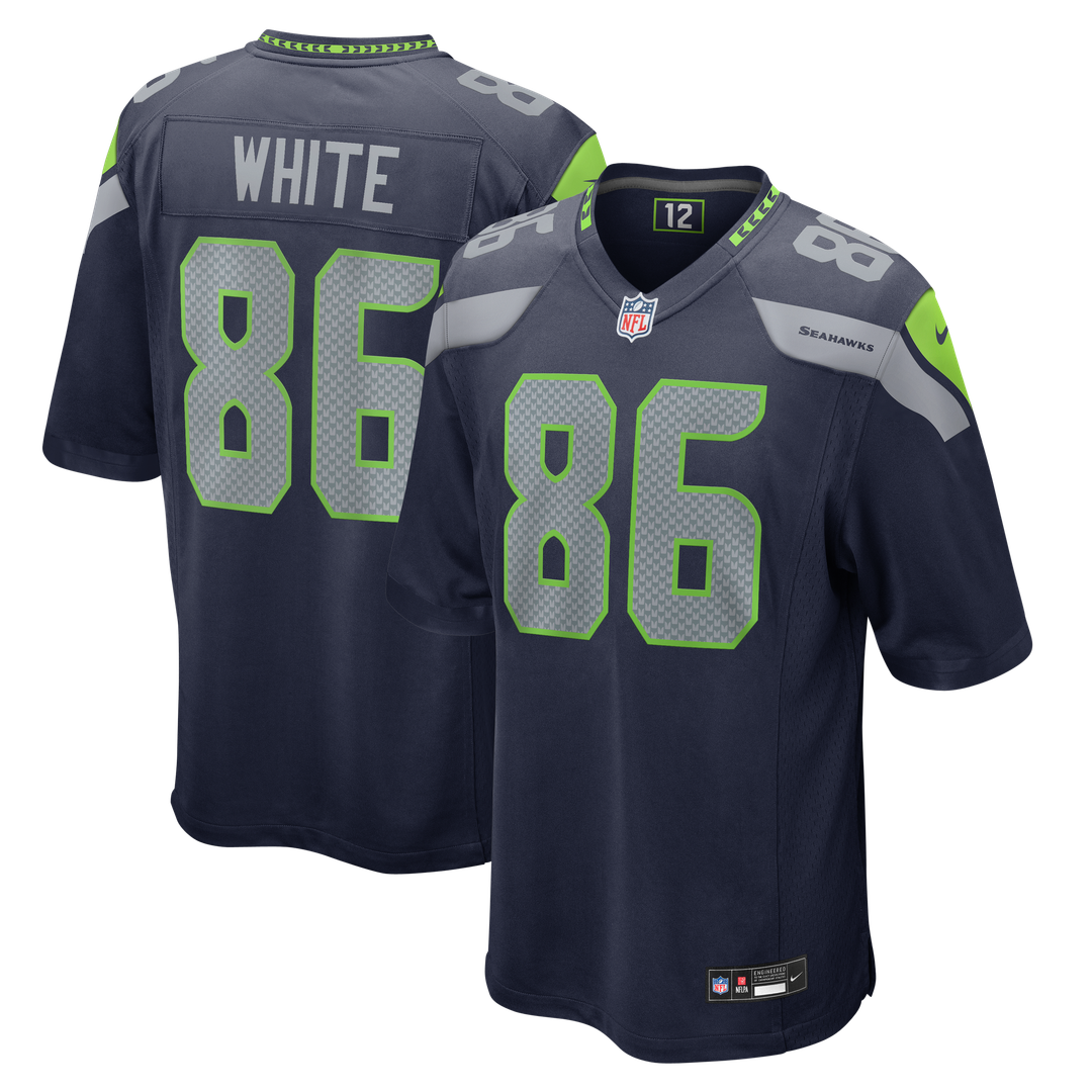 Seattle Seahawks Ricky White College Navy Team Game Jersey product image 1, provided for visual reference and product detail