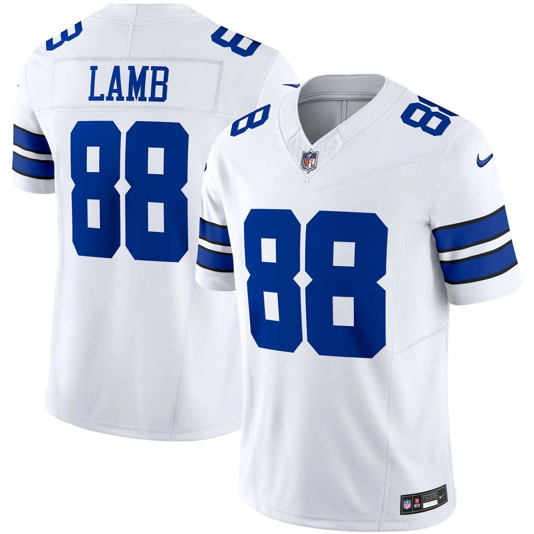 Dallas Cowboys CeeDee Lamb White Vapor F.U.S.E. Limited Jersey product image 4, provided for visual reference and product