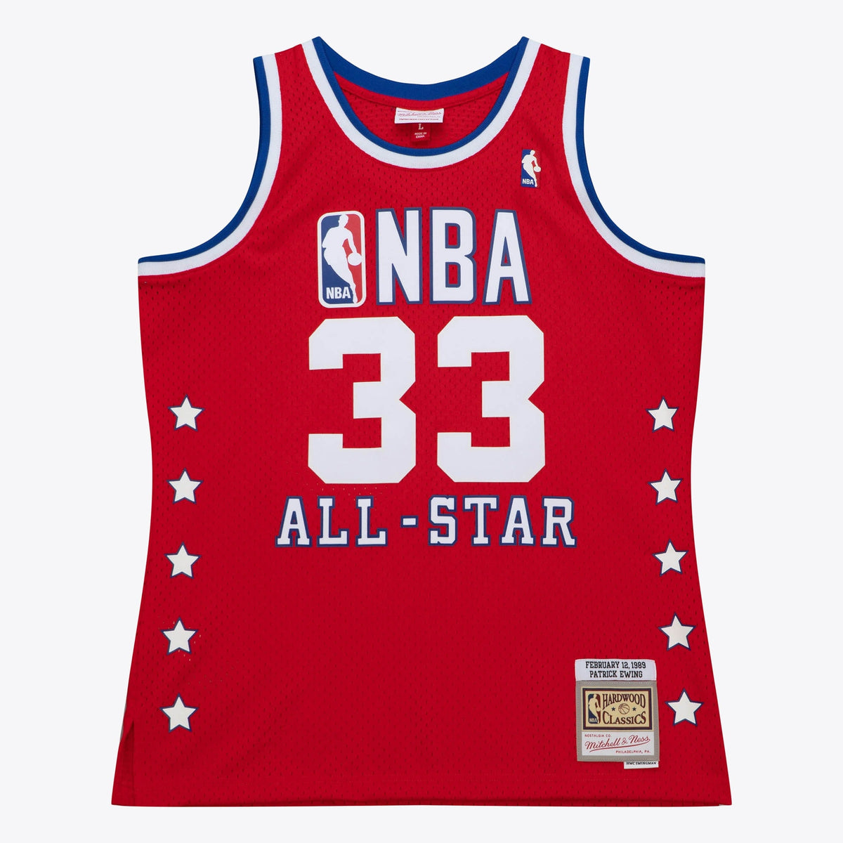 Patrick Ewing New York Knicks 1989 All-Star Authentic Swingman Jersey - Scarlet product image 3, provided for visual