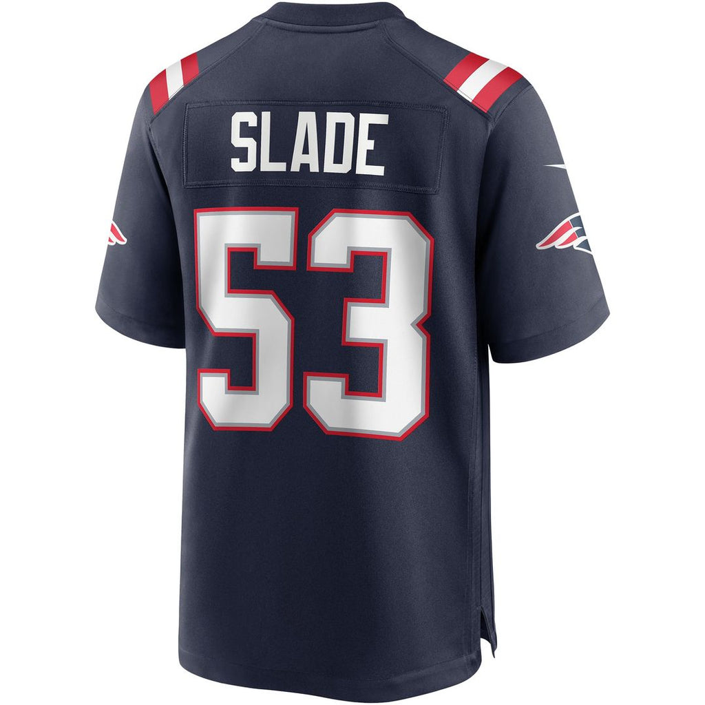 New England Patriots Chris Slade Navy Game Retired Player Jersey product image 3, provided for visual reference and product