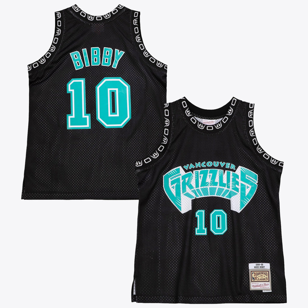 Mike Bibby Vancouver Grizzlies 1998 Team Color Swingman Jersey - Black product image 1, provided for visual reference and