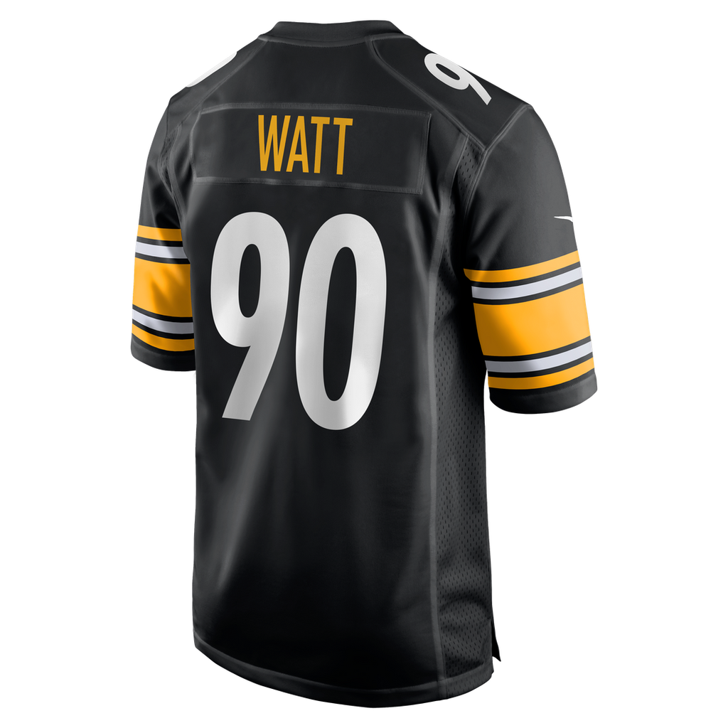 Pittsburgh Steelers T.J. Watt Black Game Jersey product image 3, provided for visual reference and product detail review